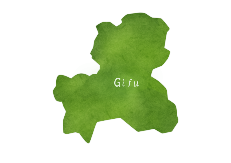 岐阜県 Gifu Ken の地図 地形のイラスト