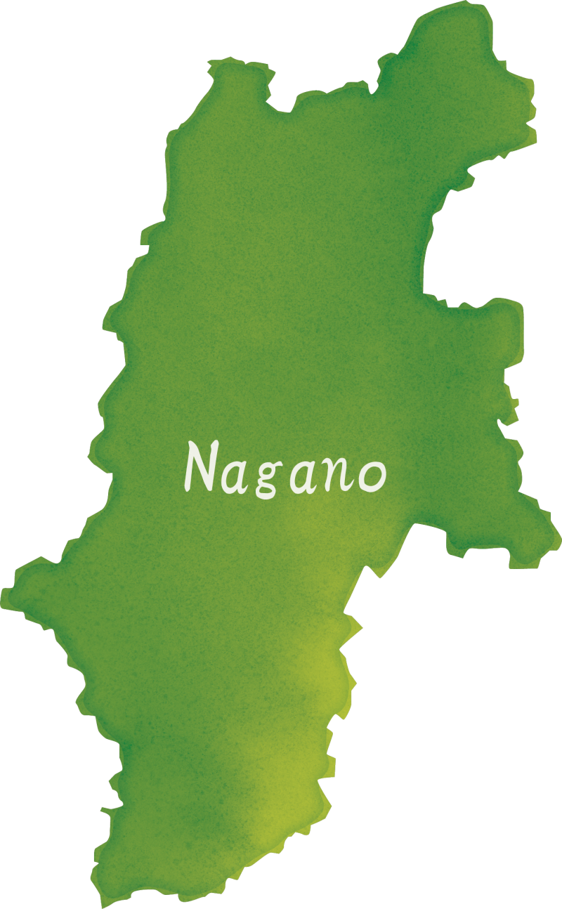 長野県 Nagano Ken の地図 地形のイラスト クロのイラストフリー素材集