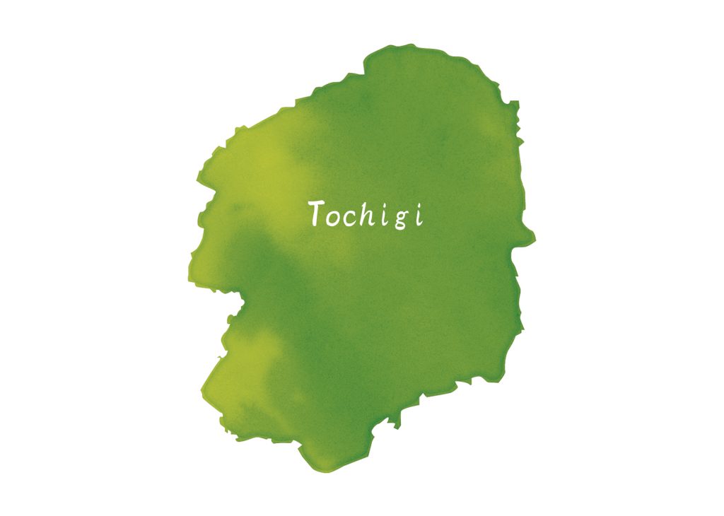 栃木県 Tochigi Ken の地図 地形のイラスト