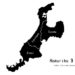 北陸3県(Hokuriku-3ken)の地図・地形のイラスト